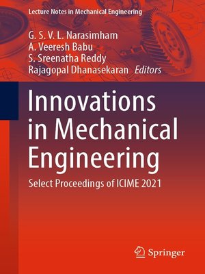 cover image of Innovations in Mechanical Engineering
